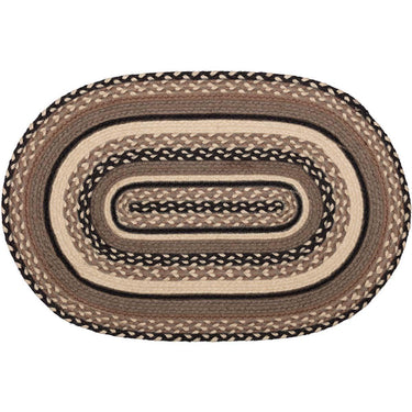 Sawyer Mill Charcoal Jute Braided Rug Oval 20